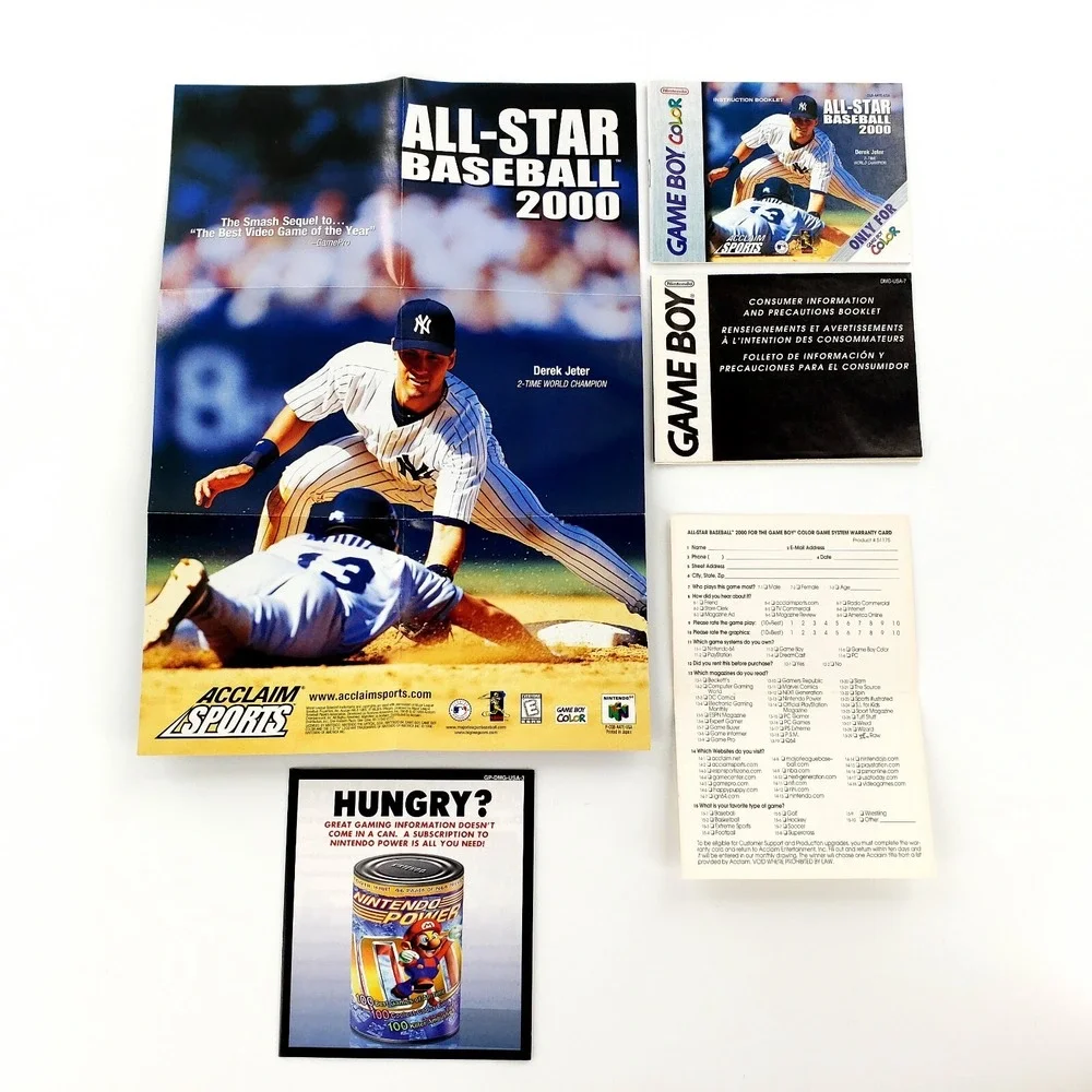 All-Star Baseball 2000 (Nintendo Game Boy Color, 1999) Authentic Complete Tested